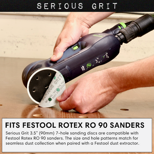 3.5-Inch / 90mm 7-Hole Sanding Discs - Fits Festool RO 90 Rotex