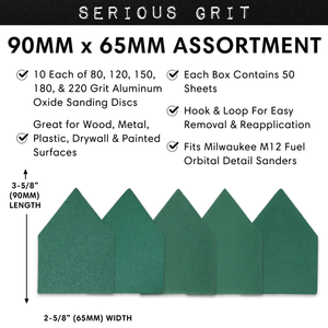 3.5-Inch Sanding Sheets for Milwaukee M12 FUEL Sanders