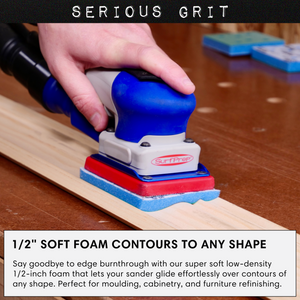 3" x 4" Foam Sanding Pads for SurfPrep / Uneeda / Mirka