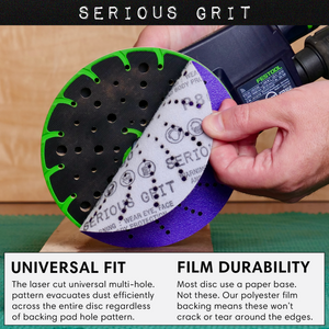 6" Ceramic Multi-Hole Hook & Loop Discs